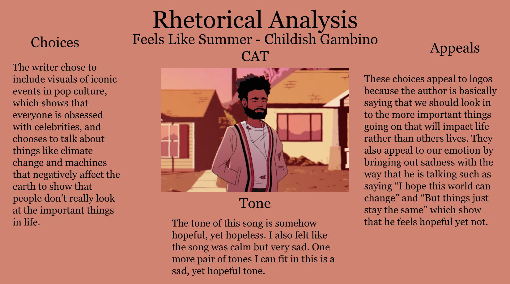 Screenshot of Rhetorical Analysis on Song project